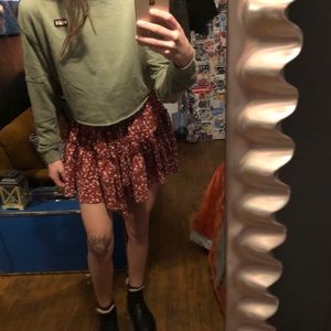 Olive green PINK Victoria’s Secret cropped hoodie